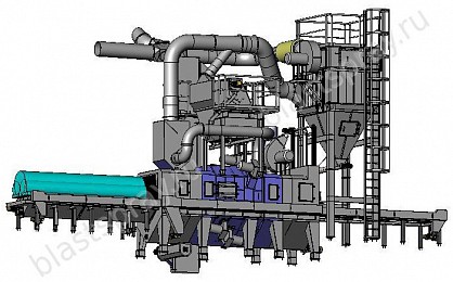 Дробеметная установка BSE RB 1200х900 с усиленной конструкцией рольганов